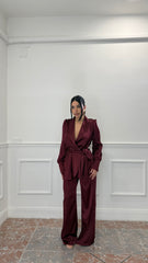 Coordinato Diana Satin Bordeaux