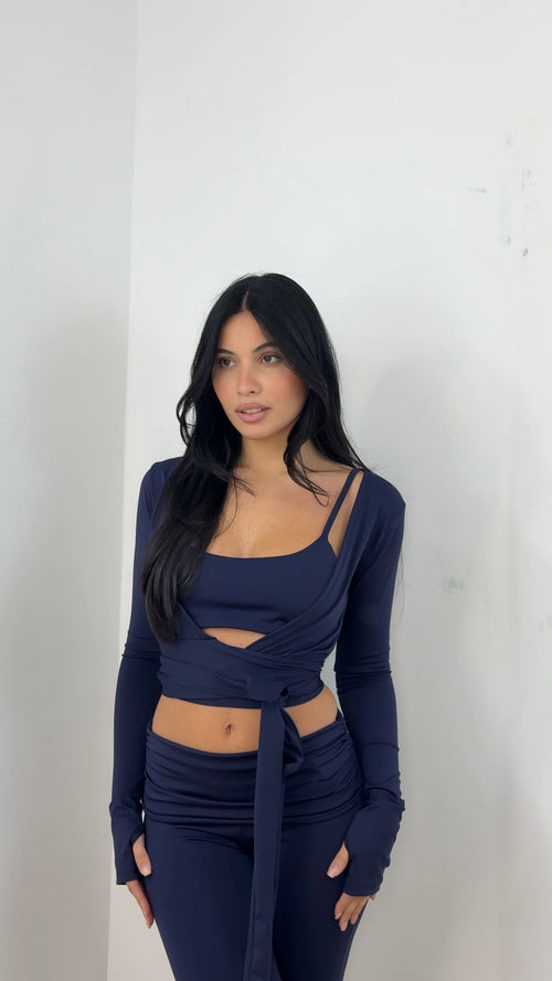 Coordinato Pilates Blu Navy