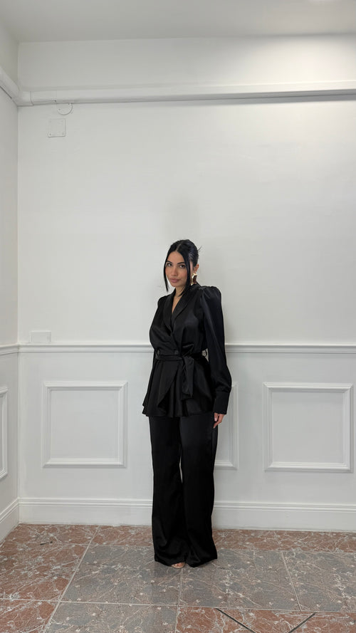 Coordinato Diana Satin Nero
