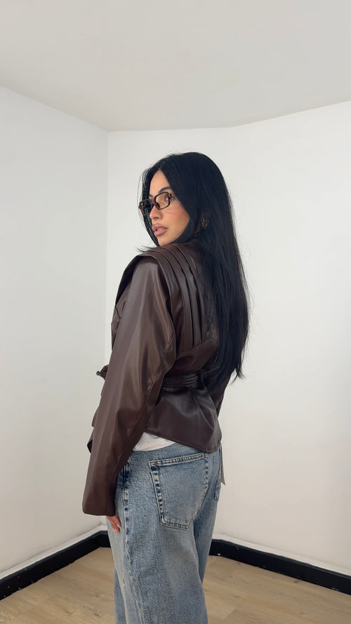 Trench Ecopelle Imperial Marrone
