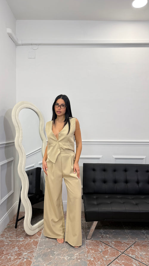 Tailleur Panciotto Beige
