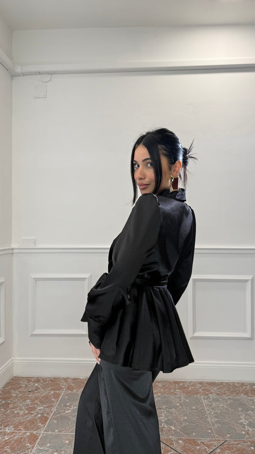 Coordinato Diana Satin Nero