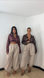 Camicia Quadri crop