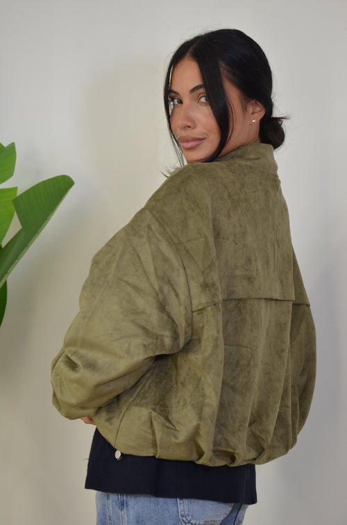 Bomber effetto camoscio