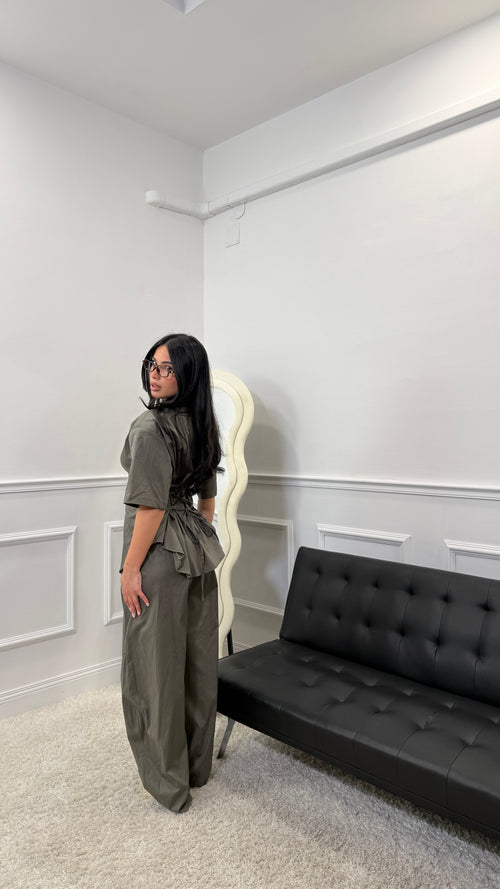 Coordinato Bustier Verde Militare