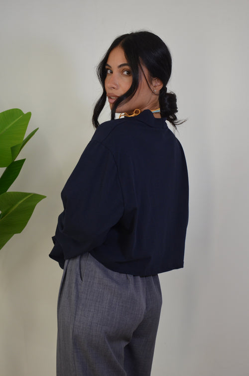 Shirt Crop mezzo collo
