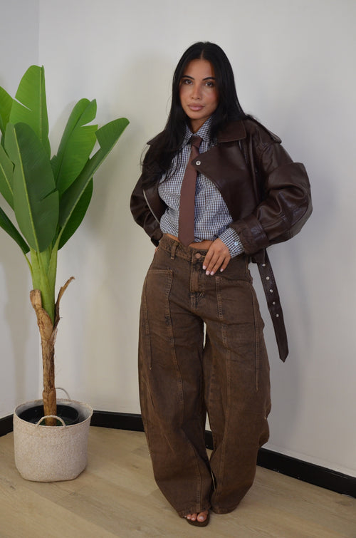 jeans Balloon Brown Vintage