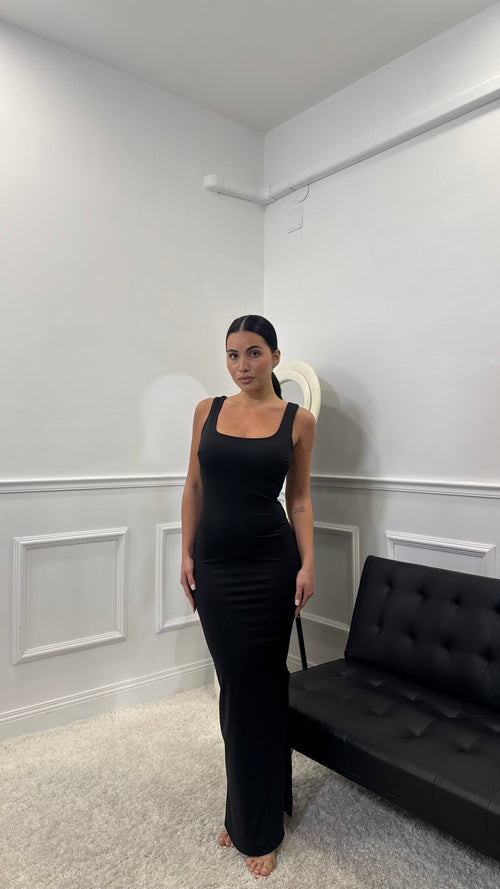 Long Dress Minimal Nero