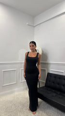 Long Dress Minimal Nero