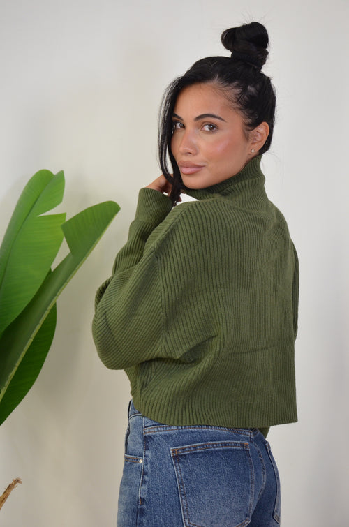 Pull con zip trasversale