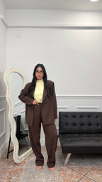 Tailleur City Marrone