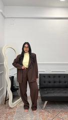 Tailleur City Marrone