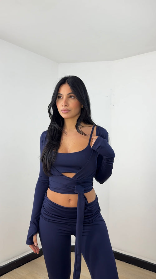 Coordinato Pilates Blu Navy
