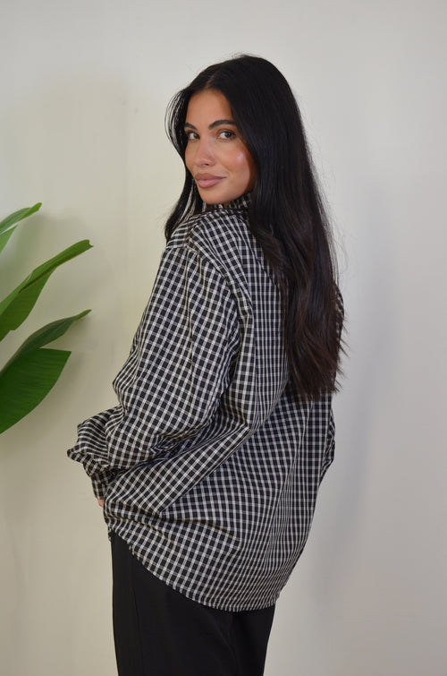 Camicia a quadri con cintura