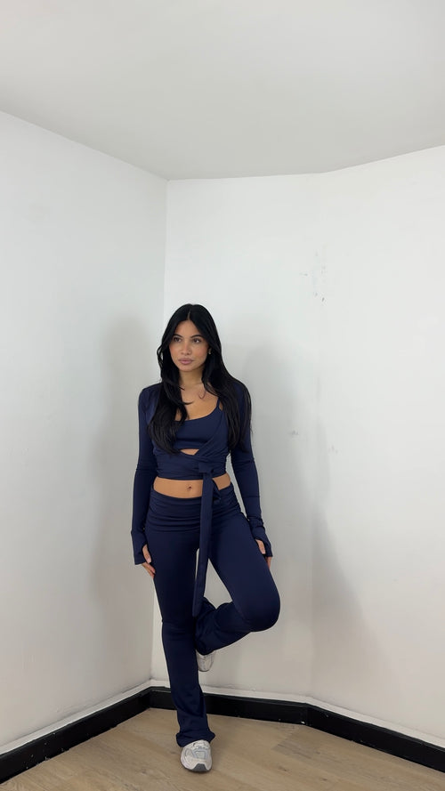 Coordinato Pilates Blu Navy