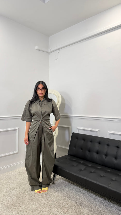 Coordinato Bustier Verde Militare