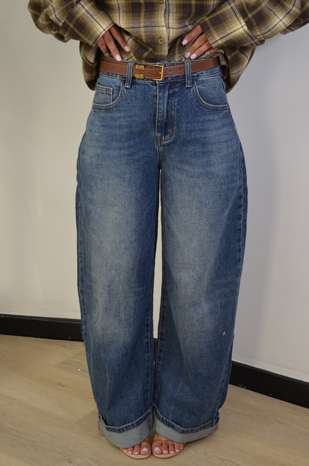 Jeans Balloon Denim con cintura