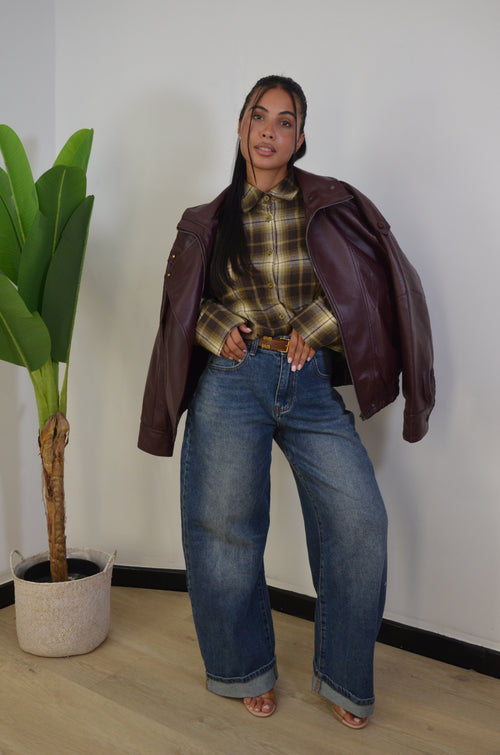 Jeans Balloon Denim con cintura