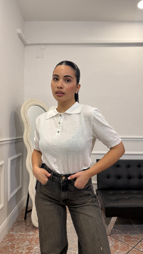 Polo in Filo Bianca