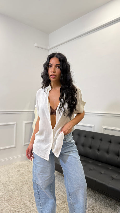 Camicia Minimal in simil lino