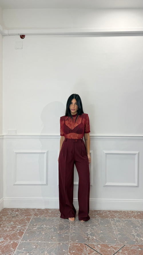 Body Flower in Pizzo Bordeaux