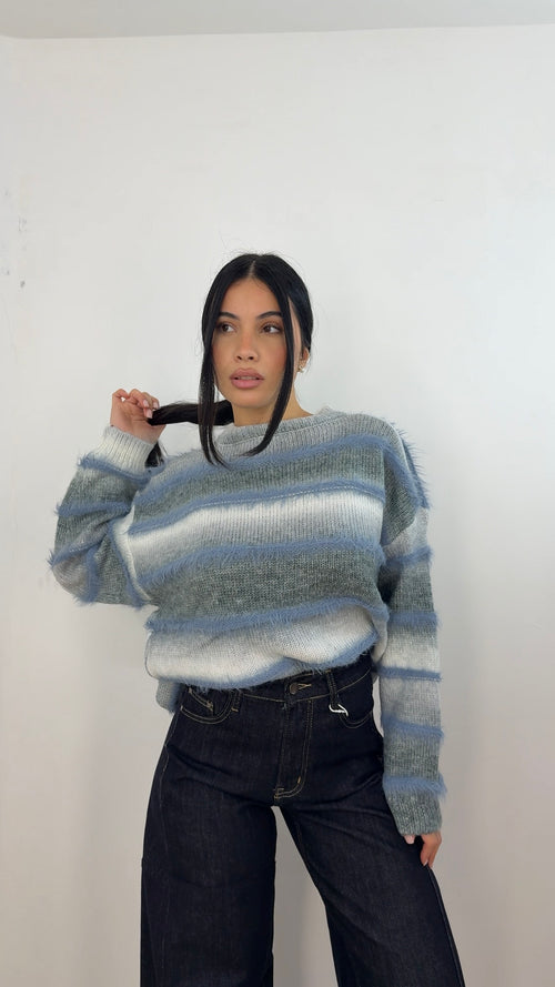 Pull Stripes Azzurro