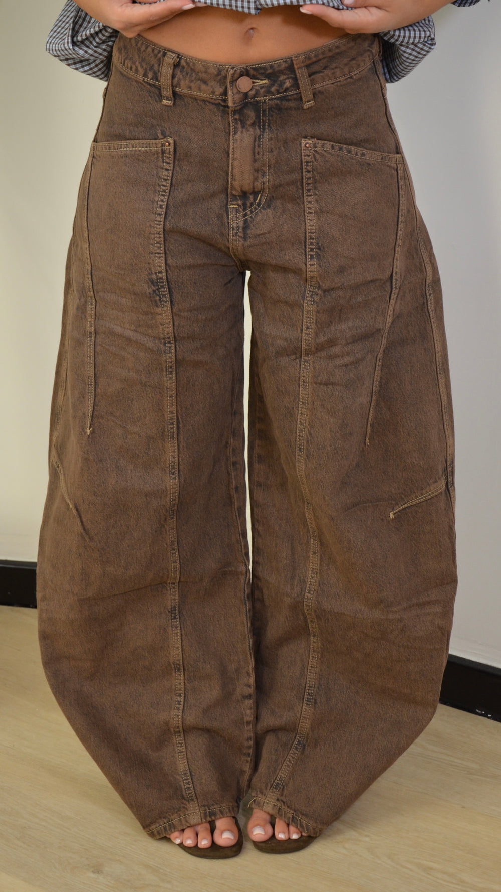 jeans Balloon Brown Vintage