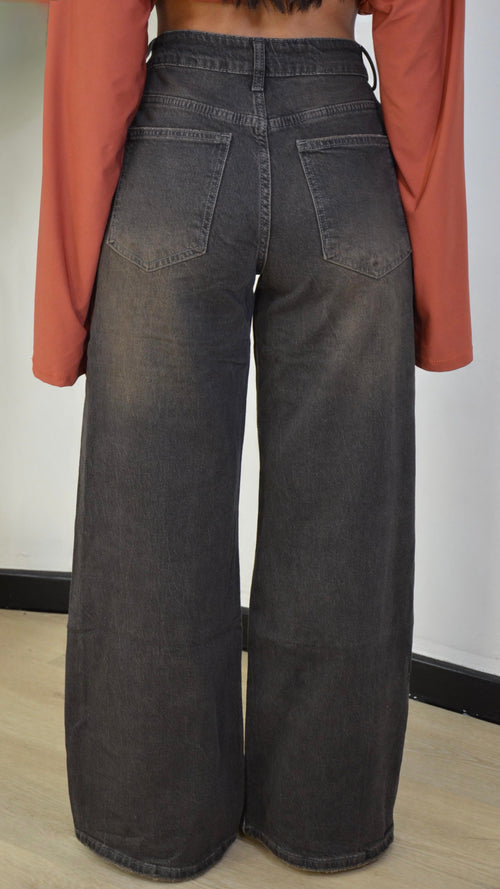 Jeans Wide Leg Vintage Brown