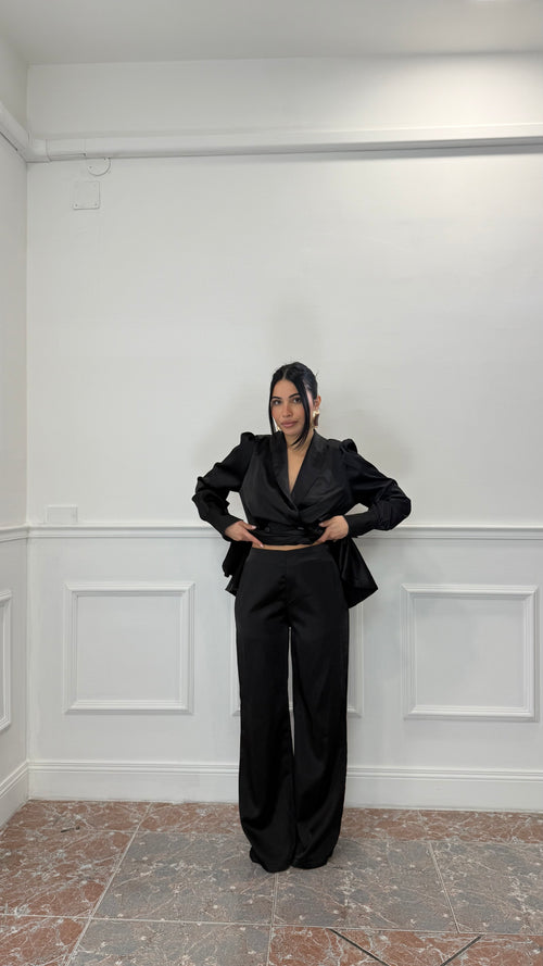 Coordinato Diana Satin Nero