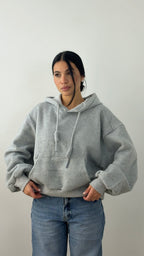 Felpa Hoodie Grigia