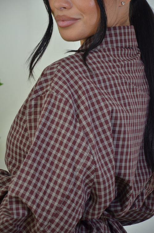 Camicia a quadri con cintura