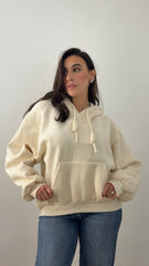 Felpa Hoodie Panna