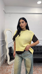 Gilet in filo Giallo
