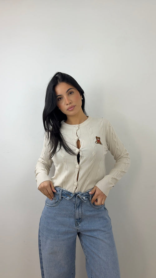Cardigan Teddy Beige