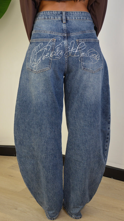 Jeans Icon Balloon Strass