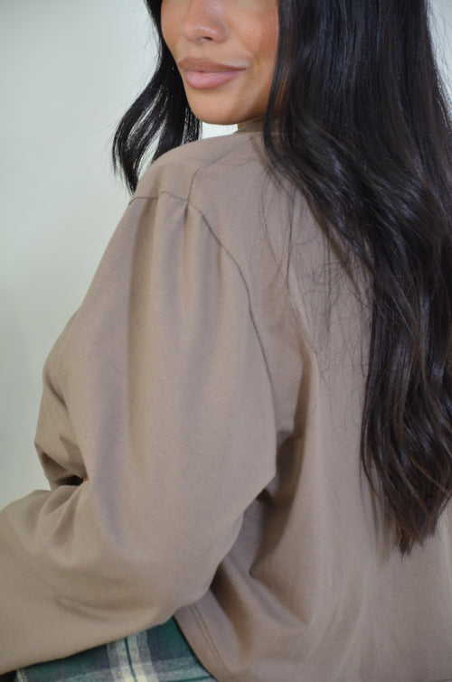 Shirt Crop mezzo collo
