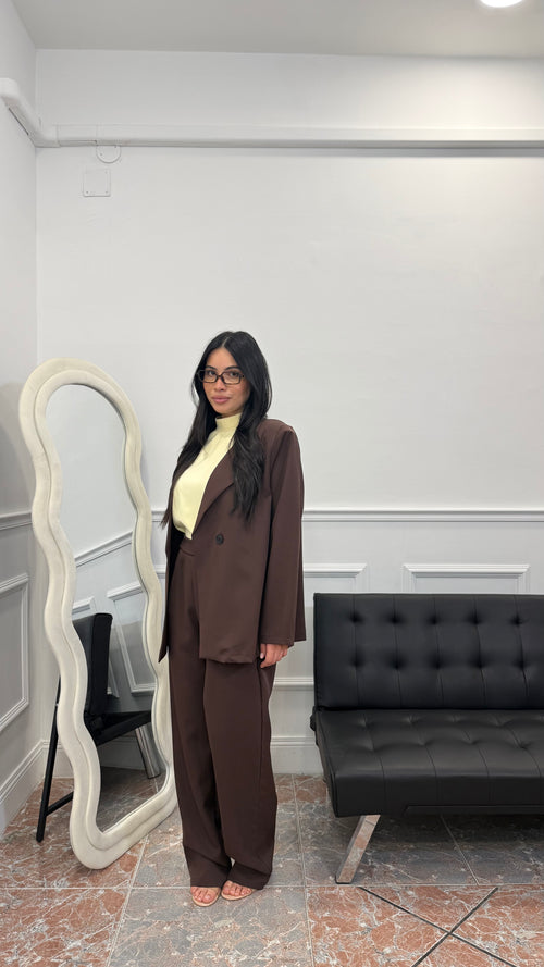 Tailleur City Marrone