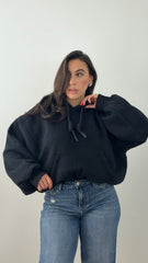Felpa Hoodie Nera