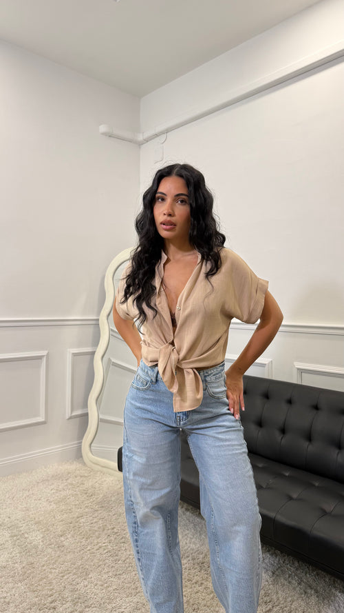 Camicia Minimal in simil lino