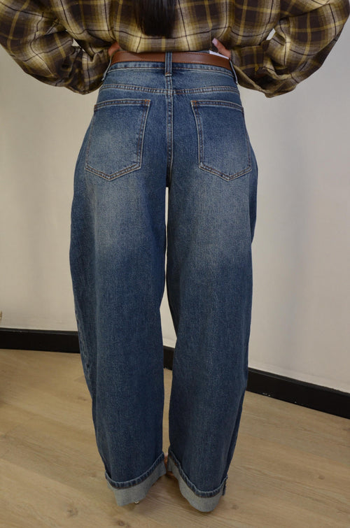 Jeans Balloon Denim con cintura