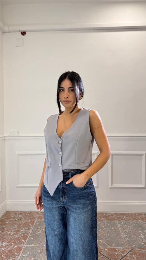 Gilet Basic Grigio