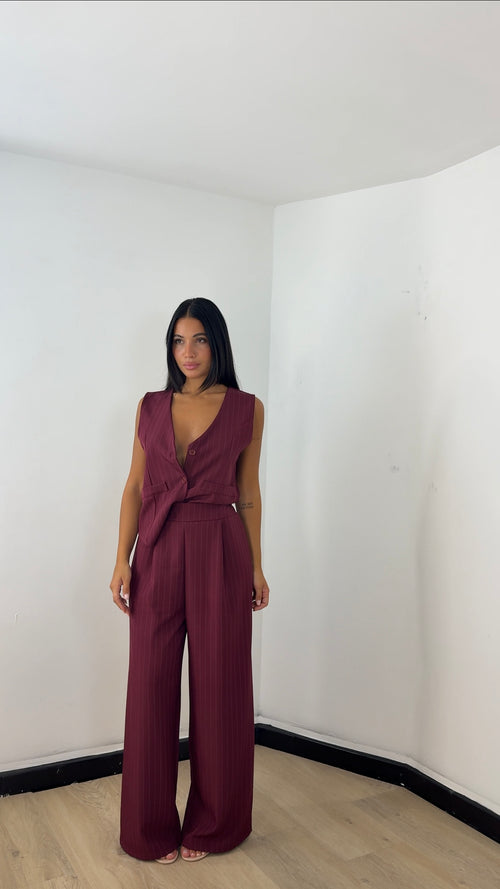 Coordinato gessato low cost