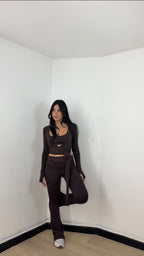Coordinato Pilates Marrone