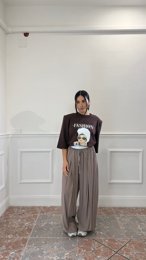 Pantalone Soft Taupe Fango
