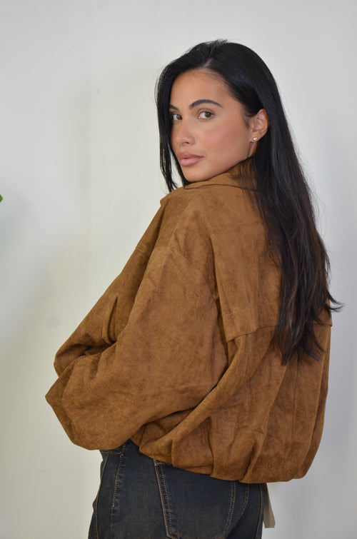 Bomber effetto camoscio