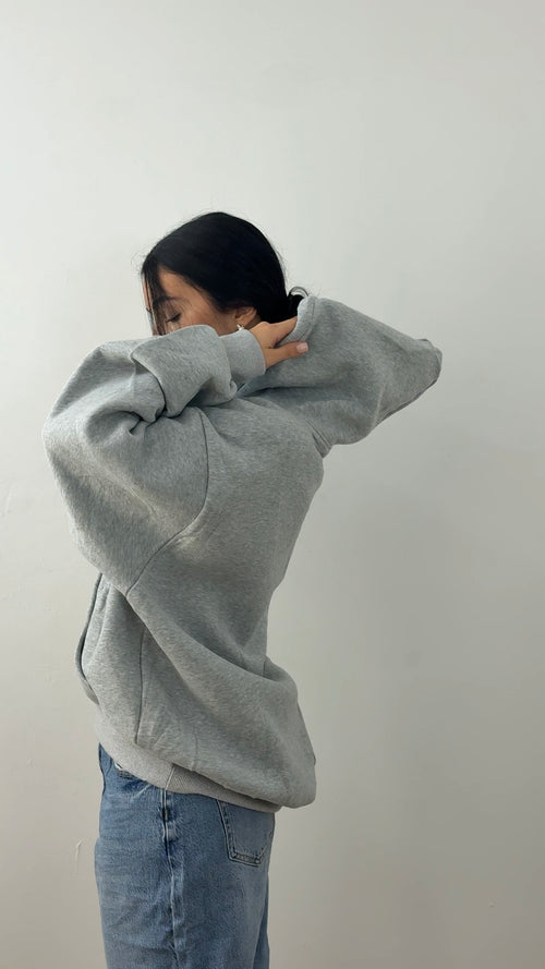 Felpa Hoodie Grigia