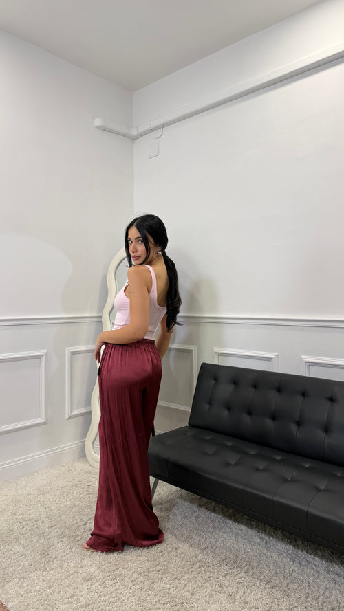 Pantalone in Satin