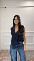 Gilet Basic Blu Navy