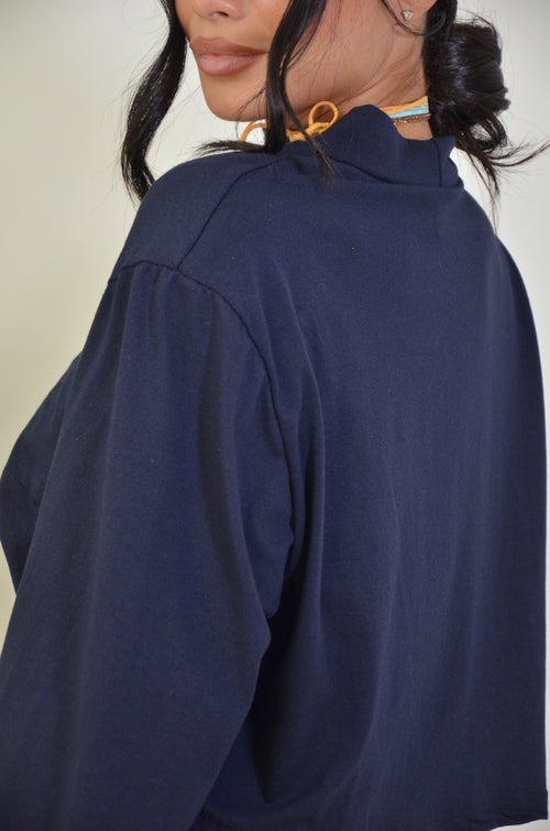 Shirt Crop mezzo collo