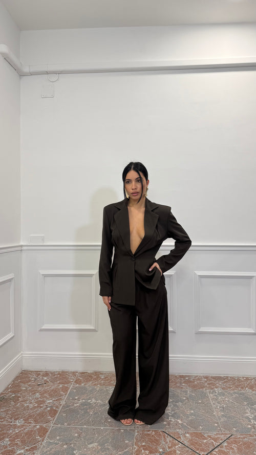 Tailleur Strutturato Marrone